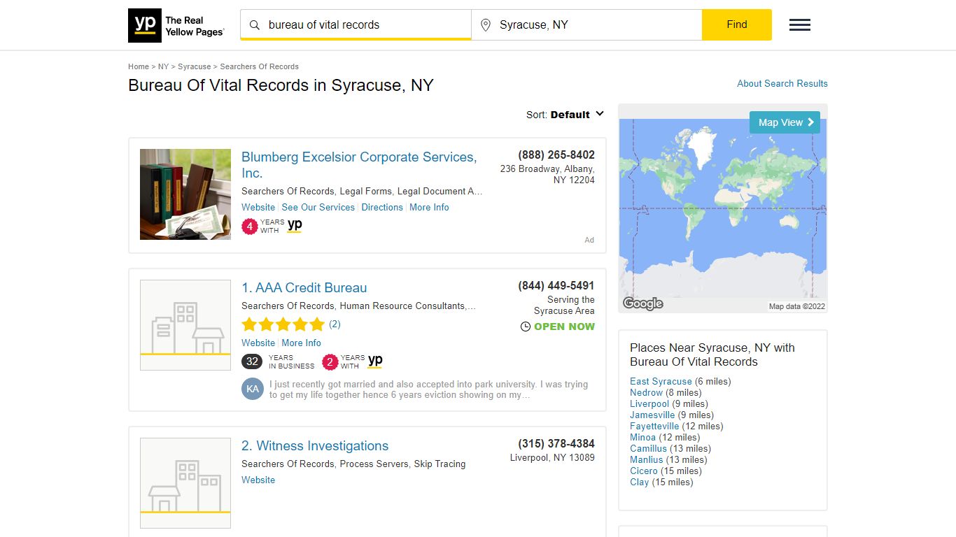 Bureau Of Vital Records in Syracuse, NY with Reviews - YP.com